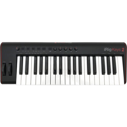 IK Multimedia iRig Keys 2 Pro Controlador MIDI USB 37 Teclas Sensibles Velocidad 4 Knobs