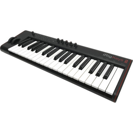 IK Multimedia iRig Keys 2 Pro Controlador MIDI USB 37 Teclas Sensibles Velocidad 4 Knobs