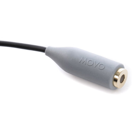 Movo Photo MC3 Adaptador de Micrófono 3.5mm TRS a TRRS 5" con Conectores Dorados