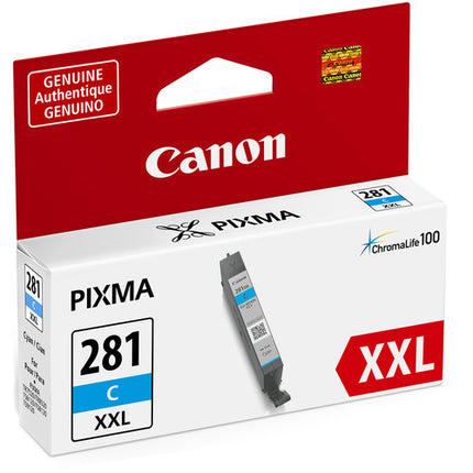 Canon CLI-281 XXL Cartucho de tinta cian 11.7mL para impresoras PIXMA TR7520 TR8520