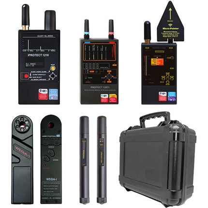 KJB Security Products DD2000 Kit de Detección y Contra Vigilancia con Detector RF y Buscador de Cámaras