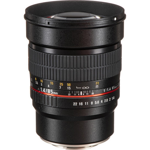 Rokinon 85mm f1.4 AS IF UMC Objetivo para Fujifilm X Mount APS-C con Capucha Extraíble
