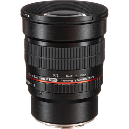 Rokinon 85mm f1.4 AS IF UMC Objetivo para Fujifilm X Mount APS-C con Capucha Extraíble