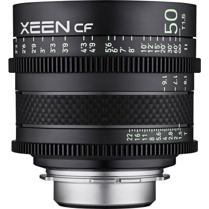 Rokinon XEEN CF 50mm T1.5 Lente Cine PL Montura Carbono 8K