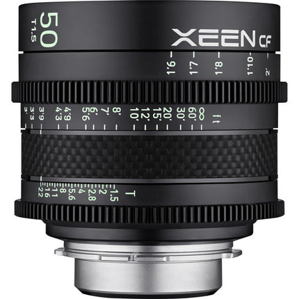 Rokinon XEEN CF 50mm T1.5 Lente Cine Carbono 8K 95mm Diámetro