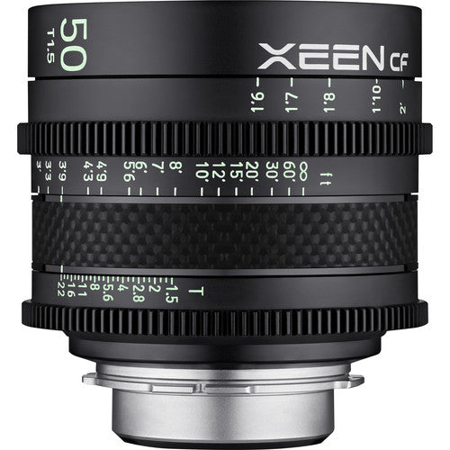 Rokinon XEEN CF 50mm T1.5 Lente Cine PL Montura Carbono 8K