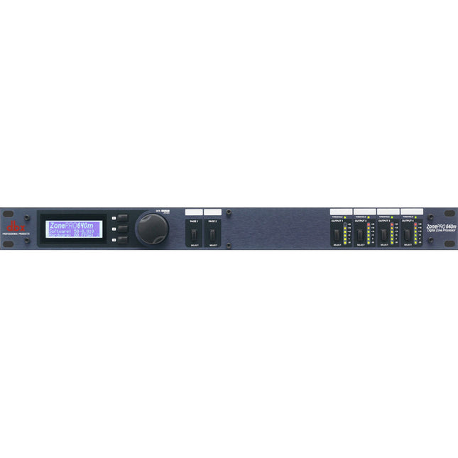 dbx ZonePRO 640m Procesador de Zona Digital 6 Entradas 4 Salidas Balanceadas