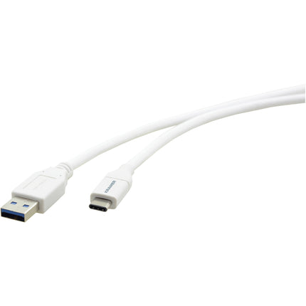 Kramer Cable USB-C a USB-A 3.2 Gen 2 3 pies Blanco 10 Gb/s 3A