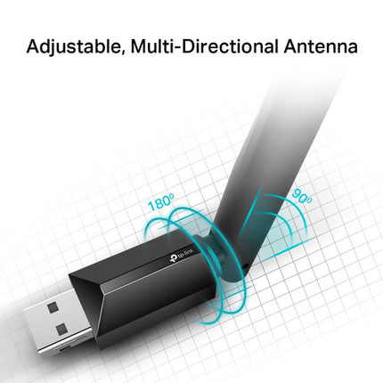 TP-Link Archer T2U Plus Adaptador USB Wi-Fi Doble Banda 600 Mb/s Antena Ajustable