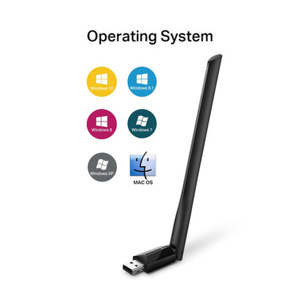 TP-Link Archer T2U Plus Adaptador USB Wi-Fi Doble Banda 600 Mb/s Antena Ajustable