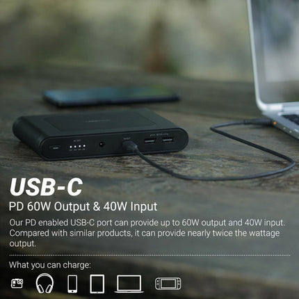 omnicharge Omni Mobile Power Bank 25600mAh Carga Inalámbrica 72W