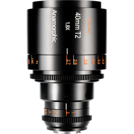Vazen 40mm T2 1.8x Lente Anamórfico para Cámaras Micro Cuatro Tercios Apertura T2-T16 300° Enfoque