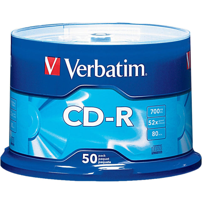 Verbatim CD-R Disco Grabable 700MB 80 Minutos 50 Unidades Spindle