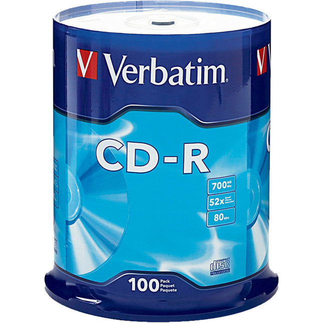Verbatim CD-R Disco 700MB 80 Minutos 100 Unidades Spindle
