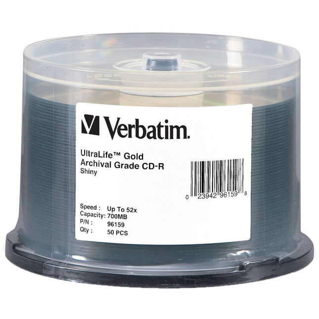 Verbatim CD-R Disco Archivador Oro 700MB con Garantía Limitada