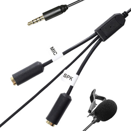 Movo Photo PM20-S Sistema de Micrófono Lavalier Doble para Entrevistas con Dos Micrófonos Clips y Estuche