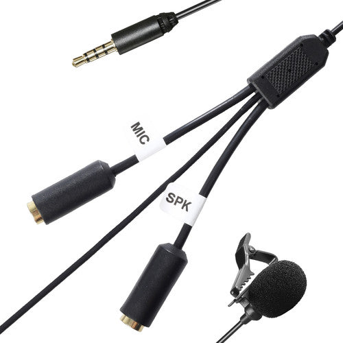 Movo Photo PM20-S Sistema de Micrófono Lavalier Doble para Entrevistas con Dos Micrófonos Clips y Estuche