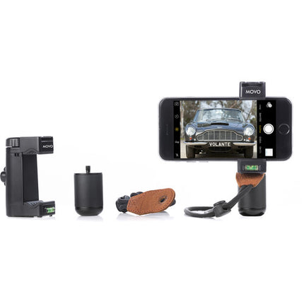 Movo Photo PR-2-PM Kit de Video para Smartphone con Micrófono VXR10 y Soporte Ajustable 2.2 a 3.6 Pulgadas