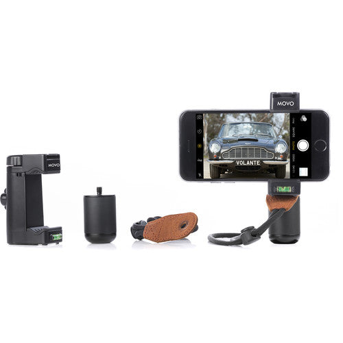Movo Photo PR-2-PM Kit de Video para Smartphone con Micrófono VXR10 y Soporte Ajustable 2.2 a 3.6 Pulgadas