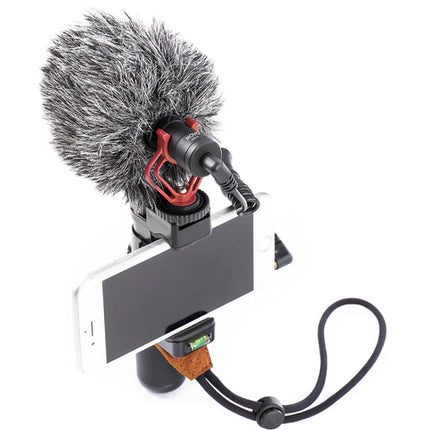 Movo Photo PR-2-PM Kit de Video para Smartphone con Micrófono VXR10 y Soporte Ajustable 2.2 a 3.6 Pulgadas