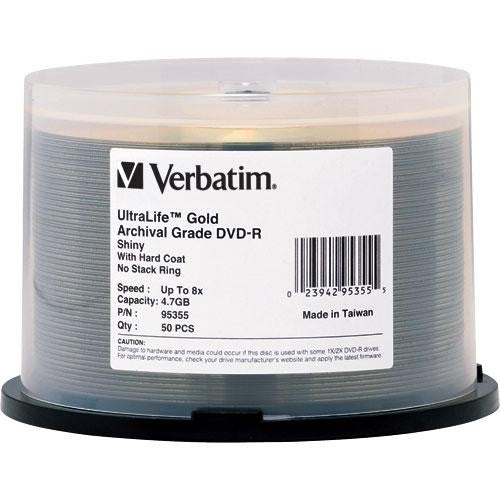Verbatim DVD-R UltraLife Gold 4.7GB 16x Disco Grabable Paquete 50
