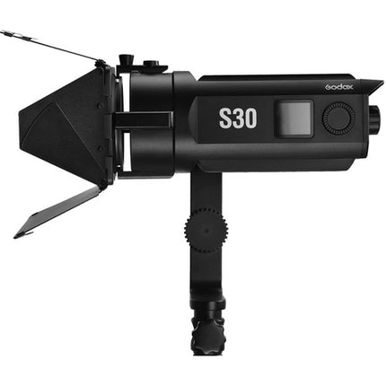 Godox S30 Luz LED de Enfoque 5600K 6-55 Grados con Barndoor