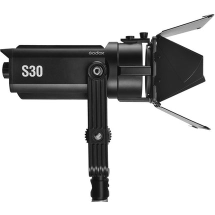 Godox S30 Luz LED de Enfoque 5600K 6-55 Grados con Barndoor