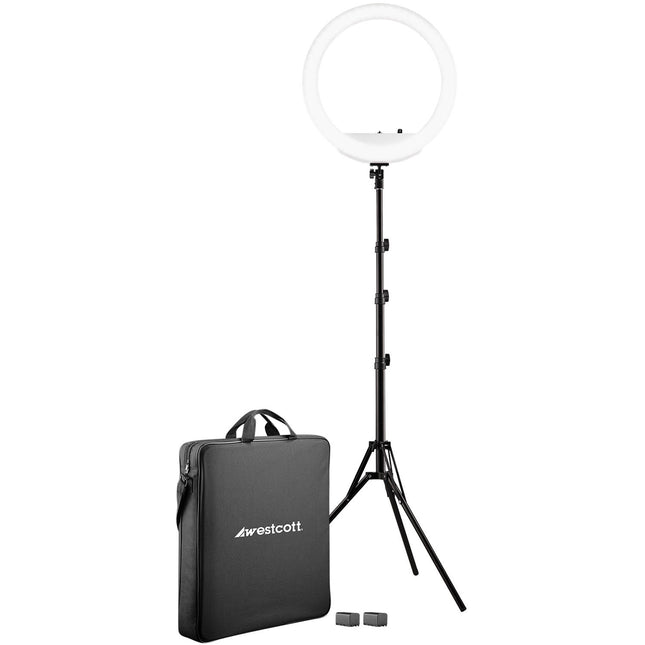 Westcott Bi-Color LED Ring Light Kit 18" Temperatura 3200-5600K 6.5 pies Soporte