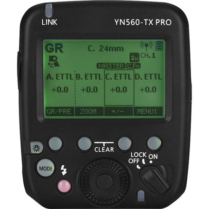 Yongnuo YN560-TX PRO Controlador de Flash para Canon 2.4 GHz Alcance 100 m 16 Canales
