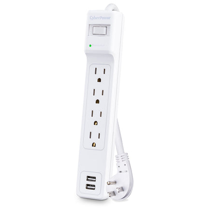 CyberPower P403URC1 Protector de Sobretensión Blanco 4 Salidas 500 Julios 2 Puertos USB