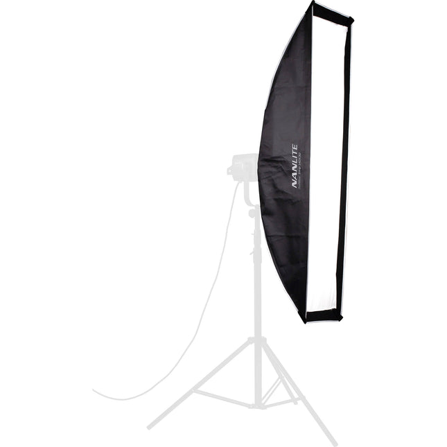 Nanlite Stripbank Softbox con Montura Bowens 12 x 55 Pulgadas Difusor y Panel Removible