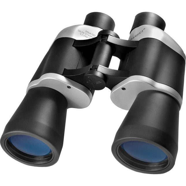 Binoculares Barska 10x50 sin enfoque óptica fully coated y ángulo 70°