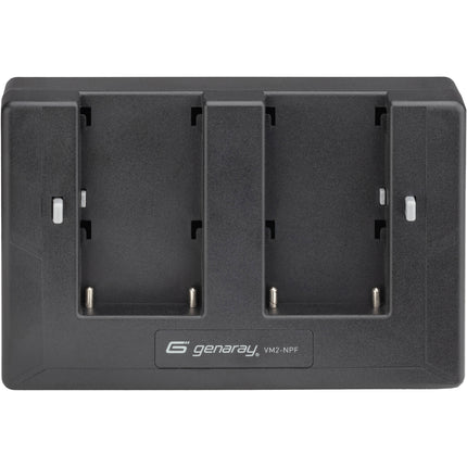 Genaray VM2-NPF Adaptador para dos baterías NP-F a V-Mount 70W