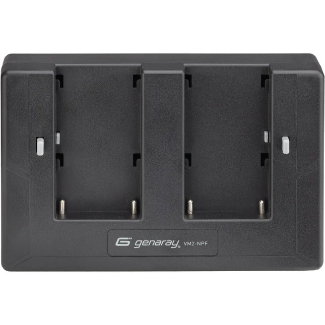 Genaray VM2-NPF Adaptador para dos baterías NP-F a V-Mount 70W