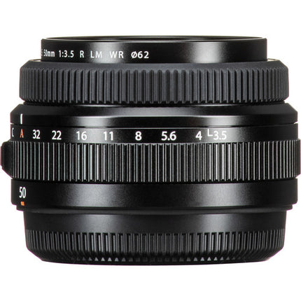 FUJIFILM GF 50mm f/3.5 R LM WR Lente Montura G 40mm Apertura f3.5 a f32
