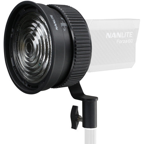 Nanlite FL-11 Lente Fresnel para Forza 60 Ajustable 10-45° con Barndoor Metálico