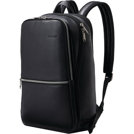 Samsonite Classic Leather Slim Mochila de Cuero para Laptop 14.1" Negra