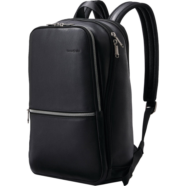 Samsonite Classic Leather Slim Mochila de Cuero para Laptop 14.1" Negra