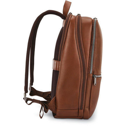 Samsonite Classic Leather Slim Mochila de cuero con compartimento para laptop 14.1 pulgadas