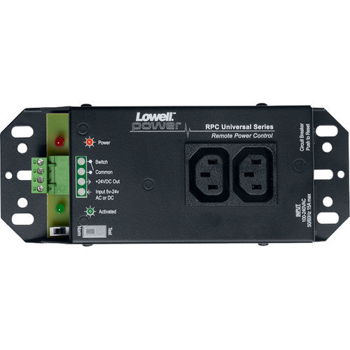 Lowell Manufacturing RPC-15-U Control Remoto de Energía con 2 Salidas IEC C13 15A 100-240V