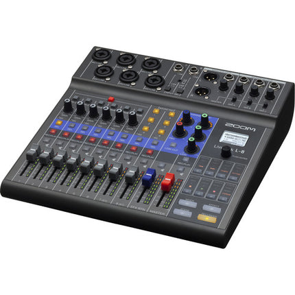 Zoom LiveTrak L-8 Mezclador Digital Portátil 8 Canales 6 Entradas XLR Multitrack Recorder