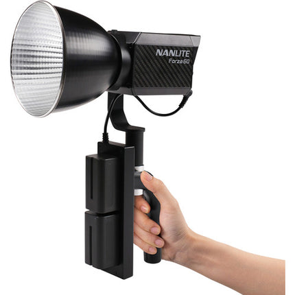 Nanlite Forza 60 Grip de Batería para 2x NP-F750 1 Hora Autonomía