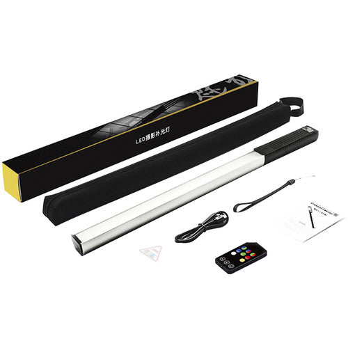 DigitalFoto Solution Limited Q805A Tubo LED RGB 385 Lux 3000-5750K con Control Remoto Inalámbrico