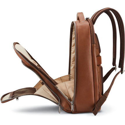 Samsonite Classic Leather Backpack Mochila para portátiles hasta 15.6 pulgadas con compartimentos organizadores y correas acolchadas
