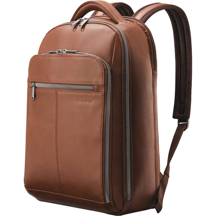 Samsonite Classic Leather Backpack Mochila para portátiles hasta 15.6 pulgadas con compartimentos organizadores y correas acolchadas