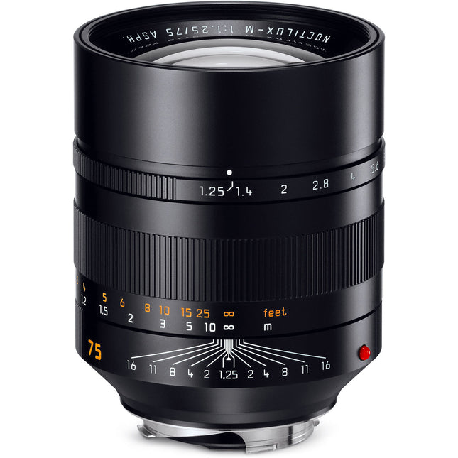 Leica Noctilux-M 75mm f/1.25 ASPH Lente Full Frame con Parasol Extensible