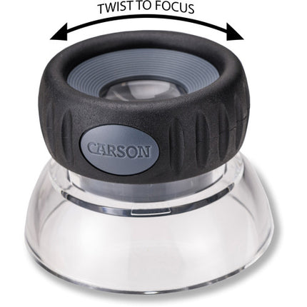 Carson LumiLoupe Plus lupa de aumento con soporte 10.5x diámetro 1 pulgada base transparente