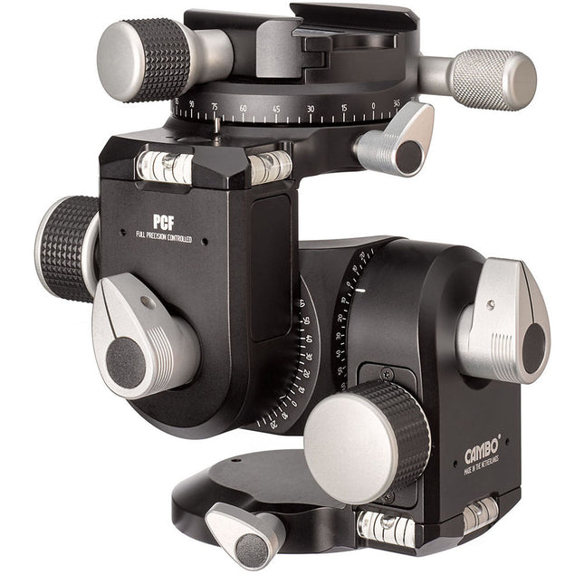 Cambo Full Precision Controlled Geared Head con carga 6 kg altura 13 cm y nivel de burbuja