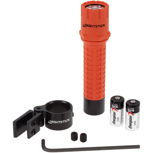 Nightstick FDL-300R-K01 Linterna táctica LED para bomberos 180 lúmenes con montaje para casco rojo
