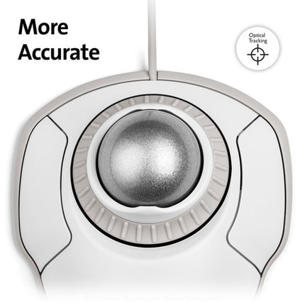 Kensington Orbit Trackball con Anillo de Desplazamiento 40mm USB-A Blanco con Reposamuñecas